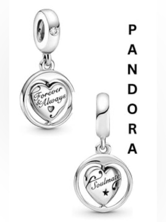 Pandora Jewelry - Pandora Moments Sterling Silver Spinning Forever & Always Soulmate Dangle